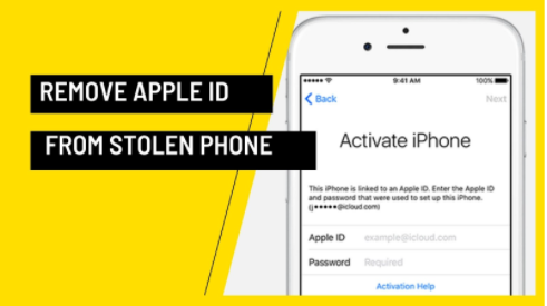 remove Apple ID from stolen phone